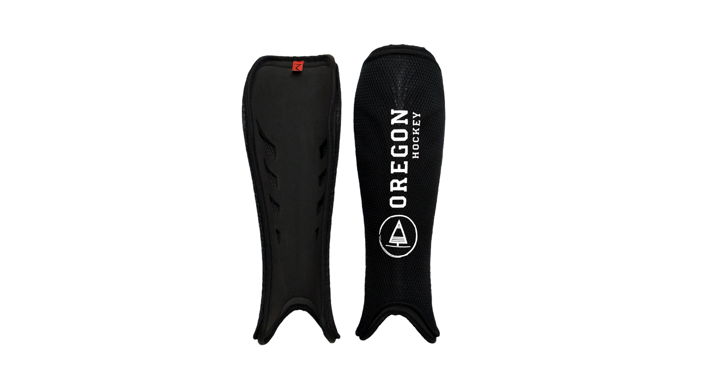 Shinpad Black/White - Oregon Hockey